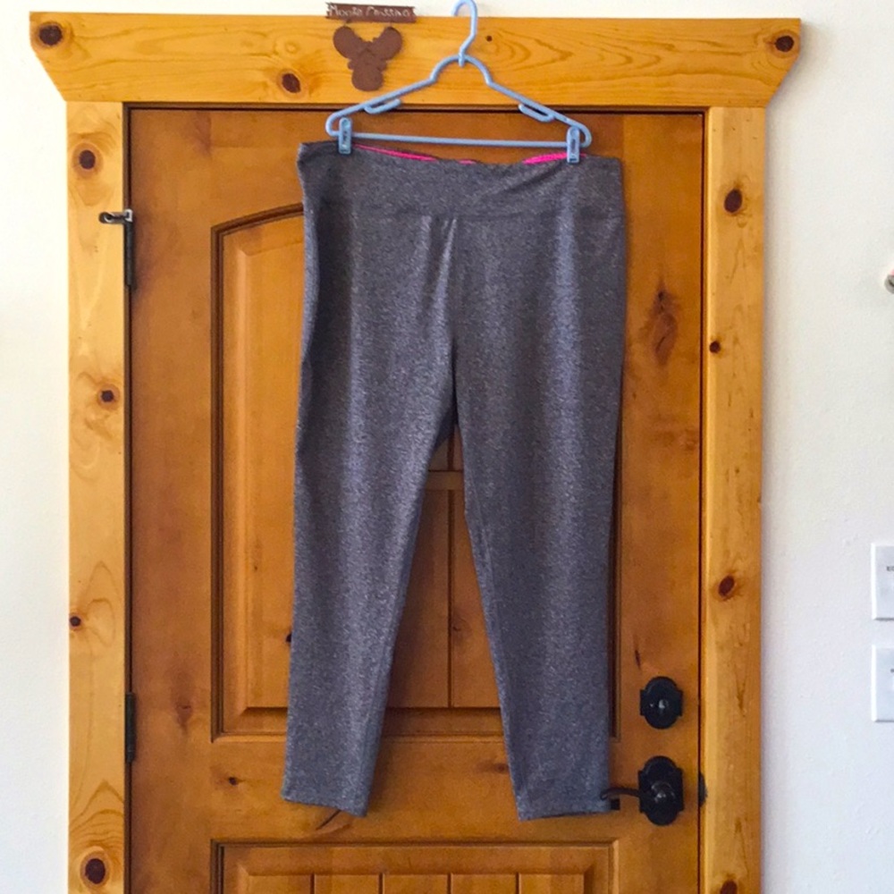 SPORT ESSENTIALS Athleisure leggings, marled grey, size 3X